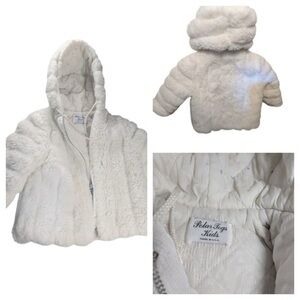 Baby White Faux Fur Jacket Coat Polar Togs Kids 0 24 months